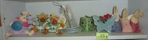lot 35 image: Easter bunnies, Ducks, Fish candle holder, butterflies