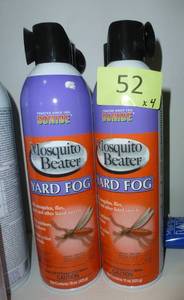 lot 52 image: FOUR cans of Mosquito Beater Yard Fog