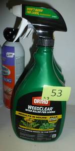 lot 53 image: THREE bottles of Ortho weedclear weed killer