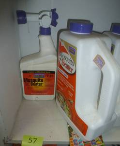 lot 57 image: ONE 32 oz spray bottles of mosquito beater and one 1.3lb jug of granule form Mosquito Beater