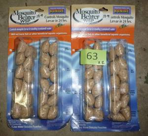 lot 63 image: TWO 24 packs of Mosquito Beater pouches to put in standing water