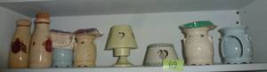 lot 69 image: Group of candle holders and scent warmers