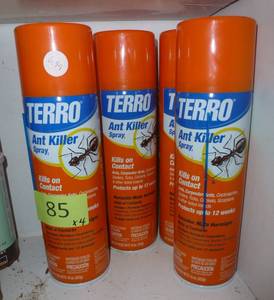 lot 85 image: FOUR spray cans of Terro ant killer