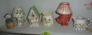 lot 98 image: group of candle holders or scented wax warmers