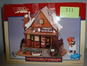 lot 111 image: Virgils smokehouse porcelain light up house