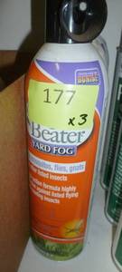 lot 177 image: THREE cans of Mosquito Beater Yard Fog