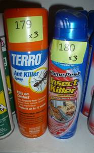 lot 179 image: THREE cans of Terro Ant Killer