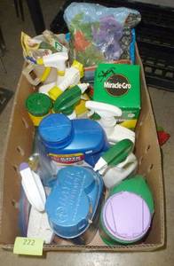 lot 222 image: Large box of partially used chemicals