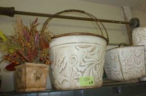 lot 226 image: Two planters and one arrangement