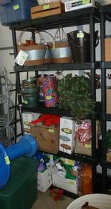 lot 247 image: Plastic garage shelving (contents not included)