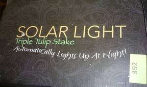 lot 392 image: Solar Triple tulip stake 40 inches tall