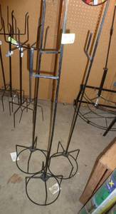 lot 429 image: THREE tall plant stands, 10 inch pot