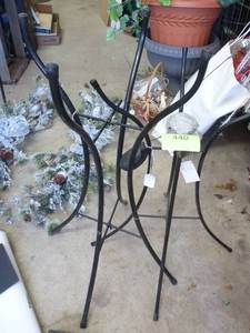 lot 440 image: Two solar lit plant stands