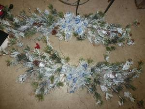 lot 450 image: TWO Frosted wreaths for winter