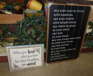lot 460 image: TWO wall hangings, one large 37x25