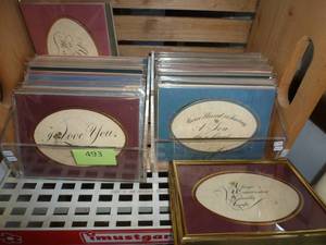 lot 493 image: Lot of matted saying waiting to be framed