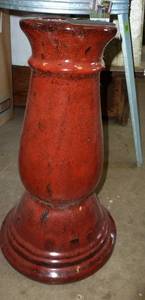 lot 521 image: Terracotta glazed bird bath base