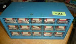 lot 530 image: Organizer with LOTS of miniatures for craft projects