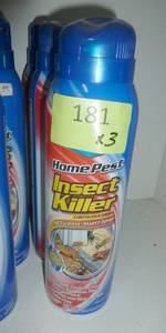 lot 180 image: THREE cans of Insect Killer