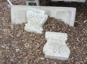 Concrete park bench