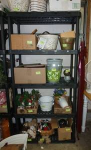 lot 536 image: Plastic garage shelving (contents not included)