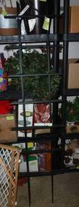 lot 374 image: Two black iron trellis 16x64