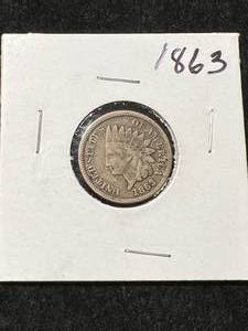 1863 US INDIAN HEAD CENT