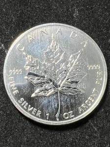 2006 CANADIAN MAPLE LEAF 1 TROY OZ .9999 FINE SILVER