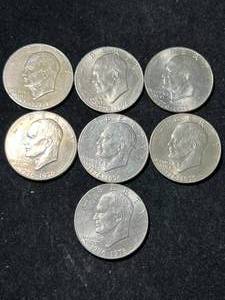 GROUP OF 7 US EISENHOWER DOLLARS