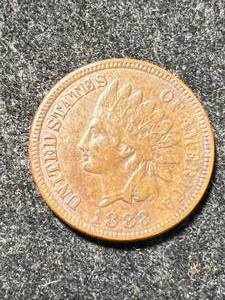 1883 US INDIAN HEAD CENT VF