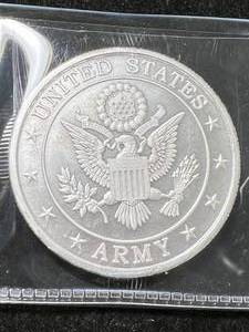 1 TROY OZ .999 FINE SILVER ARMY ROUND