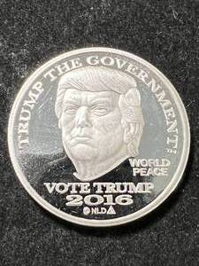 1 TROY OZ .999 FINE SILVER TRUMP THE GOVERNMENT ROUND
