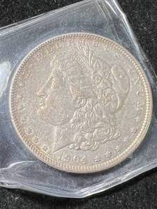 1904 US MORGAN SILVER DOLLAR