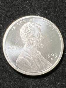 1 TROY OZ .999 FINE SILVER 1909-S VDB ROUND