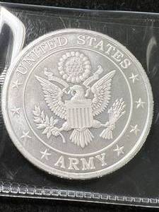 1 TROY OZ .999 FINE SILVER ARMY ROUND