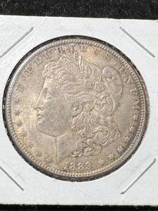 1889 US MORGAN SILVER DOLLAR