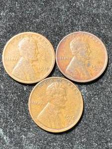 3 US WHEAT CENTS 1930P-D-S