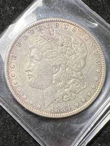 1884 US MORGAN SILVER DOLLAR