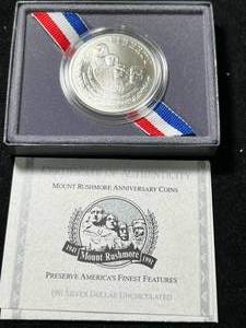 1991 US MT RUSHMORE SILVER DOLLAR