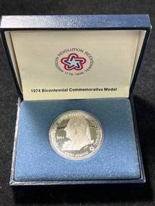 1974 US BICENTENNIAL COMMEM JOHN ADAMS SILVER MEDAL