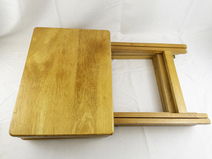 lot 18 image: Group of 3 Wood Folding TV Trays