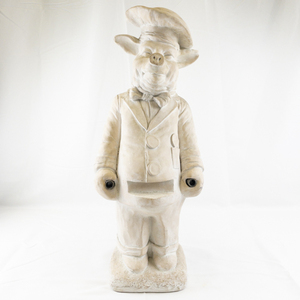 lot 19 image: Vintage ARTCAST INC Ceramic Chef Pig Statue