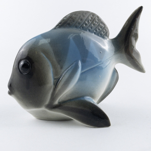 lot 56 image: LOMONOSOV LFZ Blue Ceramic Fish Figurine