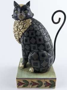 lot 64 image: 2006 Jim Shore Heartwood Creek Lucky Cat Figurine