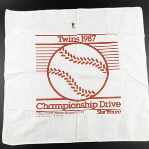 lot 109 image: Set of 4 1987 Minnesota Twins Homer Hanky Official Star Tribune Homer Hanky
