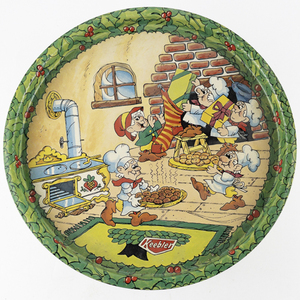 lot 114 image: Vintage KEEBLER Elves Christmas Cookie Tin