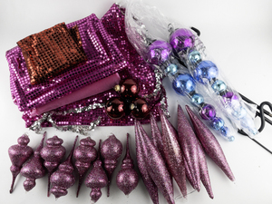 lot 159 image: Large Halloween Decor Lot -Tree Skirt, Ornaments Large Garden Hanging Ornaments, & More
