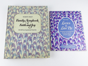 lot 173 image: Readers Digest Family Songbooks of Faith and Joy & Reader Digest Lyrics to Live By