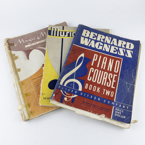 lot 177 image: Group of 3 Vintage Piano Books - Bernard Wagness, Chester Wallis, & Henry Weber