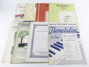 lot 180 image: Group of 7 Vintage Piano Sheet Music - Tschaikowsky, & aCharlie D. Blake